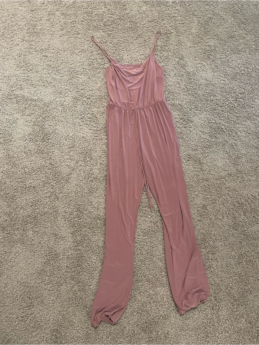 Women's Mauve Spaghetti-Strap Jumpsuit